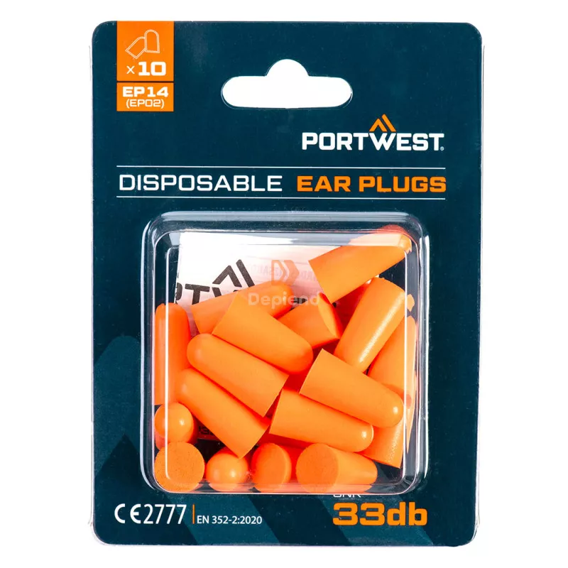 PU hab füldugó, 10 pár – Portwest EP14